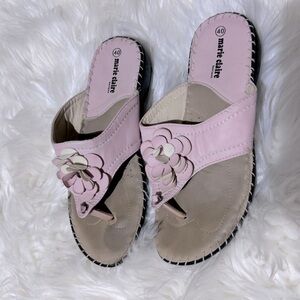 Marie Claire pink leather sandals size 40
